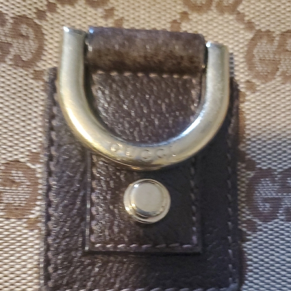 Authentic Gucci Tan and Brown Monogram Shoulder Bag - Picture 10 of 16